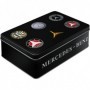 Caja de metal plana 23x16x7 cms. Mercedes-Benz