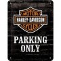 Placa de metal 15x20 cms. Harley-Davidson Parking