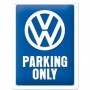 Placa de metal 15x20 cms. Volkswagen VW Parking