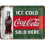 Placa de metal 15x20 cms. Coca-Cola - Ice Cold