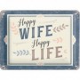 Placa de metal 15x20 cms. Word Up Happy Wife