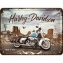 Placa de metal 15x20 cms. Harley-Davidson - Route