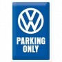 Placa de metal 20x30 cms. Volkswagen VW Parking