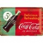 Placa de metal 20x30 cms. Coca-Cola - Delicious