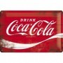 Placa de metal 20x30 cms. Coca-Cola - Logo Red