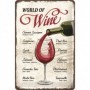 Placa de metal 20x30 cms. Open Bar World of Wine