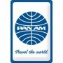 Placa de metal 20x30 cms. Pan Am - Travel the