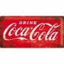 Placa de metal 25x50 cms. Coca-Cola - Logo Red