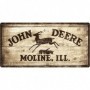 Placa de metal 25x50 cms. John Deere Logo 1937