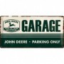 Placa de metal 25x50 cms. John Deere Garage