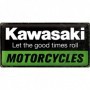 Placa de metal 25x50 cms. Kawasaki Kawasaki -