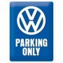 Placa de metal 30x40 cms. Volkswagen VW Parking