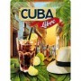 Placa de metal 30x40 cms. Open Bar Cuba Libre