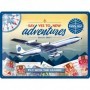 Placa de metal 30x40 cms. Pan Am - New Adventures