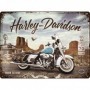 Placa de metal 30x40 cms. Harley-Davidson - Route