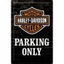 Placa de metal 40x60 cms. Harley-Davidson Parking