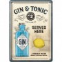 Postal Nostalgic-Art "Gin & Tonic Served Here"