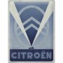 letrero Nostalgic-Art "Citroen - 2CV Logo Blue"