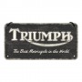 Letrero colgante 10x20 cms. Triumph - Logo Black