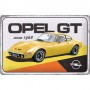 Placa de metal 20x30 cms. Opel - GT since 1968
