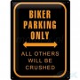 Placa de metal 30x40 cms. Biker Parking Only