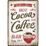 Placa de metal 20x30 cms. Hot Cocoa & Coffee