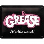 Placa de metal 15x20 cms. Grease - It's the word!