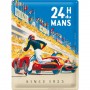 Placa de metal 30x40 cms. 24h Le Mans - Racing Poster Blue