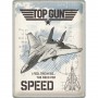 Placa de metal 30x40 cms. Top Gun Speed