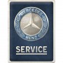 Placa de metal 30x40 cms. Mercedes Benz - Service Emblem