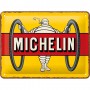 Placa de metal 15x20 cms. Michelin - Tyres Bibendum Yellow