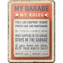 Placa de metal 15x20 cms. My Garage, My Rules